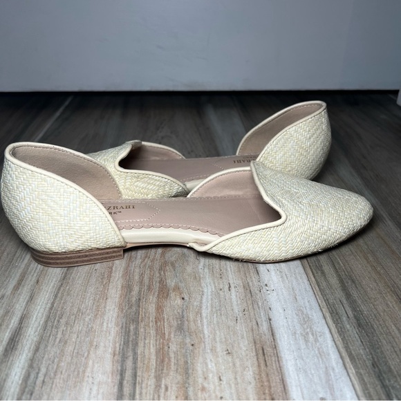 Isaac Mizrahi New York Tan / Cream Woven Pointed Toe Flats Women’s Size 6 - Picture 6 of 11